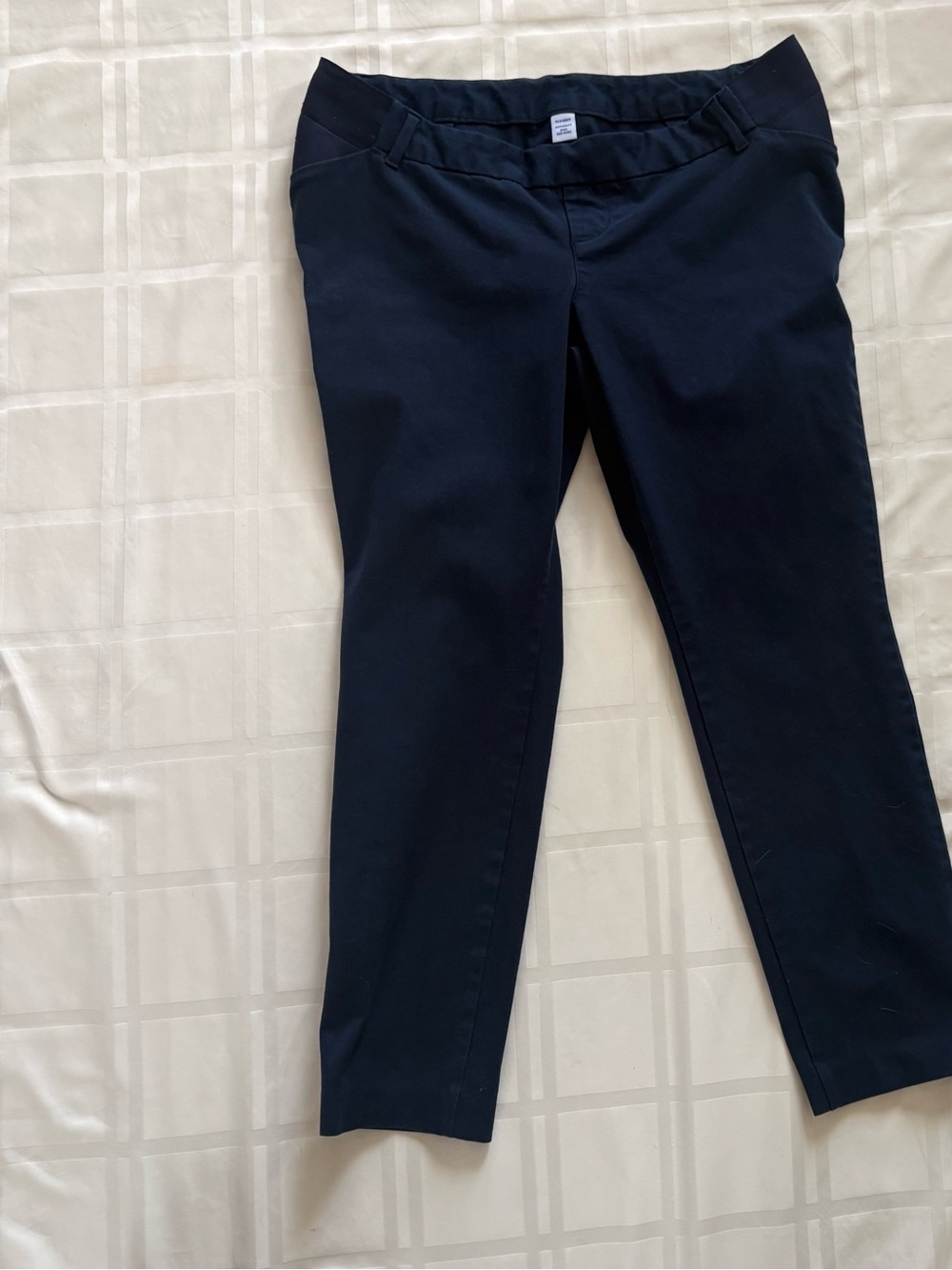 Old Navy Maternity Side-Panel Pixie Ankle Pants Navy Size 8